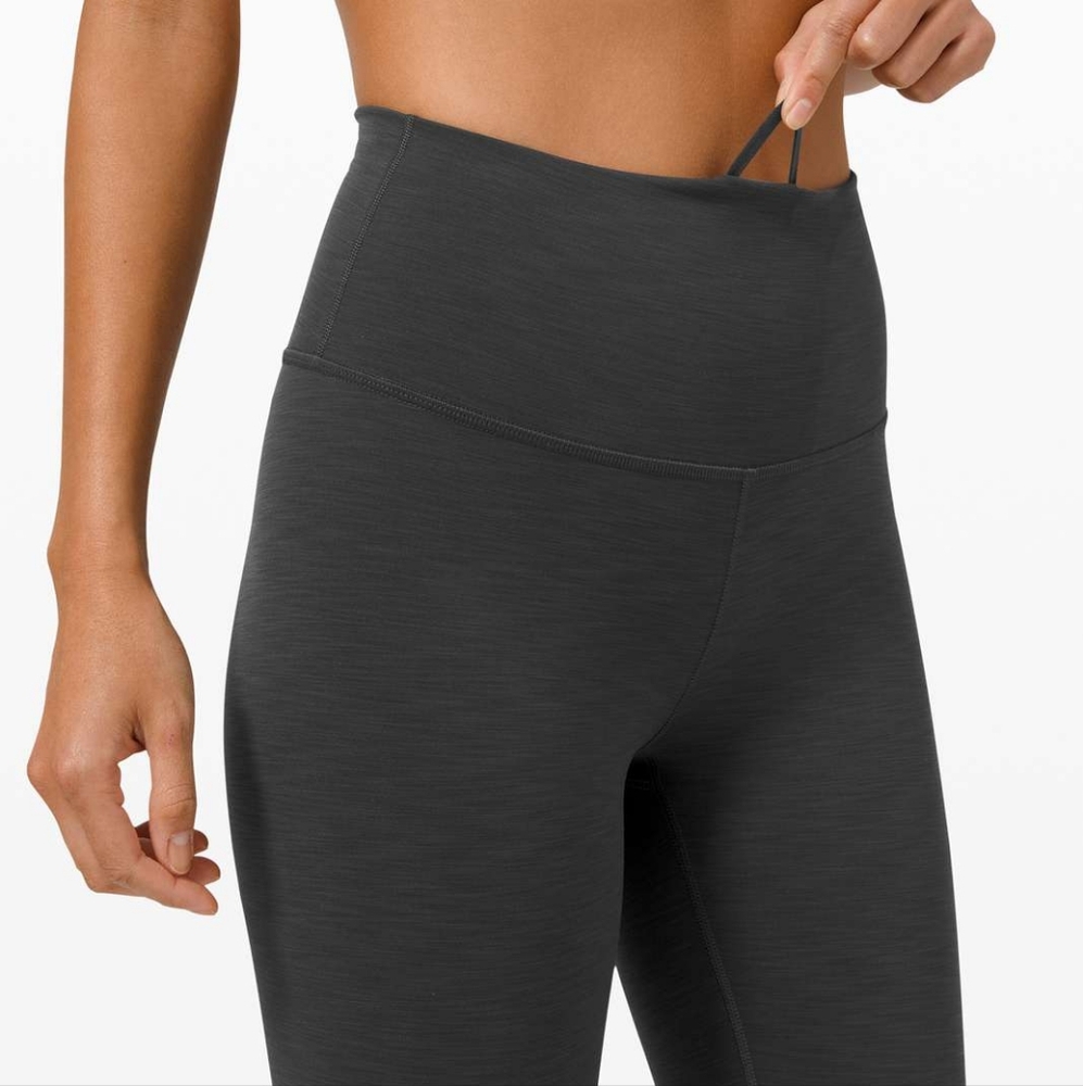 Lululemon Wunder Train High-Rise Size 2‎ Tight 25" Heathered Graphite Grey Lycra - Picture 3 of 11